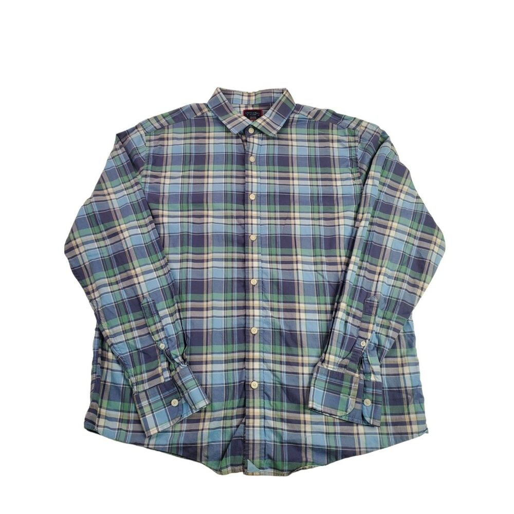 UNTUCKit Mens XL Plaid Button Front Long Sleeve Shirt